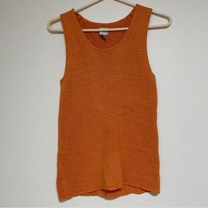 Chicos Orange Knit Sleeveless Top